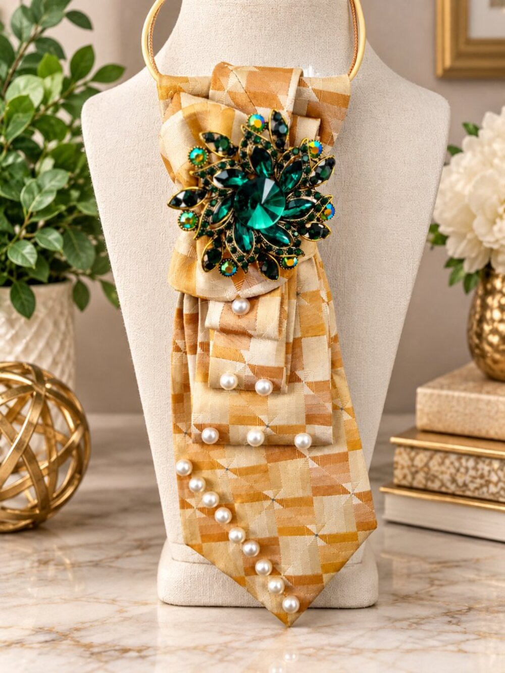 Vintage Repurposed Silk Necktie Necklace